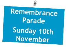Remembrance Parade 
Sunday 10th  November  